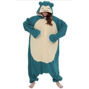 Pokemon SAZAC Snorlax Fleece Cosplay Costume Suit PJs Kigurumi One Size Unisex
